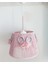 71-80 cm Pembe Makrome Sargı Pembe Ponponlu Konik Tel Kız Bebek ve Çocuk Odası Tasarım Sarkıt Avize 1