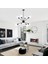 Siyah Mia 8 Li Siyah Modern Kirpi Avize 8 E27 Metal 51-60 cm 60 x 60 Modern 5