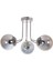3 Daisy Modern Krom Renk Globe Füme Camlı Salon - Mutfak - Yatak Odası 3 Lü Avize E27 35 - 50 Moder 2