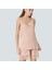 Krem Dantelli Askılı Pamuklu Şortlu Pijama Takım 1