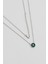 Minimal Malahit 18 Beyaz Altın Kaplama 44 cm Gümüş Kolye 1
