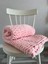 Handmade Pudra Pembe Puffy Bebek Battaniyesi 90X90 cm 4