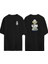 Mario ve Çantası Ön Arka Baskılı Sıyah Oversize T-Shirt 1