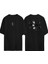 Lıttle Trouble Maker Ön Arka Baskılı Sıyah Oversize T-Shirt 1