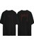 Burberry Ön Arka Baskılı Sıyah Oversize T-Shirt 1