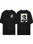 Robot Game Over Ön Arka Baskılı Sıyah Oversize T-Shirt 1