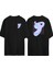 Sanat Seapunk Ön Arka Baskılı Sıyah Oversize T-Shirt 1