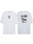 Alaska Uçak Ön Arka Baskılı Beyaz Oversize T-Shirt 1