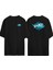 Shark Attack Köpekbalığı Ön Arka Baskılı Sıyah Oversize T-Shirt 1