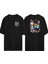 Bugs Bunny Urban,hip Hop Ön Arka Baskılı Sıyah Oversize T-Shirt 1