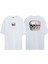 Üç Kuru Kafa Ön Arka Baskılı Beyaz Oversize T-Shirt 1