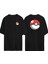 Pokemon Topu Ön Arka Baskılı Sıyah Oversize T-Shirt 1