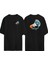 Megafon Ön Arka Baskılı Sıyah Oversize T-Shirt 1