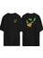 Ninja Kaplumbağalar ve Pizza Ön Arka Baskılı Sıyah Oversize T-Shirt 1