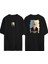 Plvr, Bvs, Vııvm Ön Arka Baskılı Sıyah Oversize T-Shirt 1