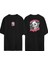 Gangsta Panda Ön Arka Baskılı Sıyah Oversize T-Shirt 1
