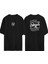 Mınor Threat Ön Arka Baskılı Sıyah Oversize T-Shirt 1