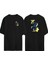 Futbol Kickball Ön Arka Baskılı Sıyah Oversize T-Shirt 1
