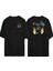 Peacefül Settlement Ön Arka Baskılı Sıyah Oversize T-Shirt 1