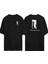 Trust The Process Ön Arka Baskılı Sıyah Oversize T-Shirt 1