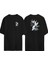 Love And Peace ,güvercin Ön Arka Baskılı Sıyah Oversize T-Shirt 1