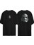 Star Wars Kask Ön Arka Baskılı Sıyah Oversize T-Shirt 1