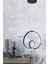 Siyah Eğirdir Ledli Avize Siyah Salon / Oturma Odası 1 Ledli 25 x 70 GU10 Alüminyum 61-70 cm 1