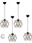 81-90 cm 4 Adet Koza One Glass Salon Avize, Mutfak Avize, Hol Avize, Cam Avize 4 Modern 26 x 73 E27 1