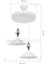 61-70 cm Akses Küre /karo 2li Maya Sarkıt Modern E27 Plastik 2 Beyaz 4