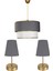 E27 Avize,abajur,komidin Set Vicenta Model Kumaş 1 Gri 71-80 cm Modern 32 x 70 1
