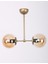 E27 Martı 2'li Eskitme Bal Camlı Avize Modern Mavi 60 x 50 Metal 51-60 cm 2 2