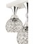 E27 Cansu 3 Lü Beyaz Krom Yaldızlı Kristal Top Modern Lüks Avize Metal Modern 3 Beyaz 2