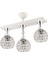 E27 Cansu 3 Lü Beyaz Krom Yaldızlı Kristal Top Modern Lüks Avize Metal Modern 3 Beyaz 4