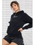 Nike Swoosh Loose Fit Sweatshirt Black Bol Kesim Kapüşonlu Sweatshirt Siyah 1