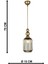 Gri Vamos Tekli Avize Eskitme Füme Cam Modern E27 Metal 1 Tek Ebat 61-70 cm 5