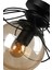 Tek Ebat Alaca Tavan Montaj Tekli Avize Siyah Bal Cam Modern Metal 1 20 -34 cm Siyah E27 5