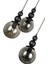 Salon / Oturma Odası Spor Siyah Avize 3lü Füme Cam 30 x 46 Metal 71-80 cm Modern Siyah E27 3 3