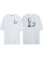 Unisex Marshmallow Diş Fırçası Ön Arka Baskılı Beyaz Oversize T-Shirt 1