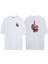 Unisex I Love You Ön Arka Baskılı Beyaz Oversize T-Shirt 1