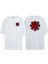 Unisex Red Hot Chili Peppers Ön Arka Baskılı Beyaz Oversize T-Shirt 1