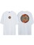 Unisex Göz Içinde Kuru Kafa Ön Arka Baskılı Beyaz Oversize T-Shirt 1