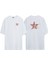 Unisex Mikrofon Suluboya Resim Öklid Ön Arka Baskılı Beyaz Oversize T-Shirt 1