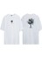 Unisex Japon Leylekler Ön Arka Baskılı Beyaz Oversize T-Shirt 1