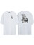 Unisex Los Angeles, La Ön Arka Baskılı Beyaz Oversize T-Shirt 1