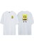 Unisex Patrick Star Sünger Bob Ön Arka Baskılı Beyaz Oversize T-Shirt 1
