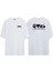 Unisex Peace Love Scooter Ön Arka Baskılı Beyaz Oversize T-Shirt 1