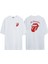 Unisex The Rolling Stones Ön Arka Baskılı Beyaz Oversize T-Shirt 1