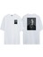 Unisex Tyler Durden Vesikalık Ön Arka Baskılı Beyaz Oversize T-Shirt 1