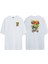 Unisex Simpson Style Ön Arka Baskılı Beyaz Oversize T-Shirt 1