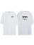 Unisex Nasa Ön Arka Baskılı Beyaz Oversize T-Shirt 1